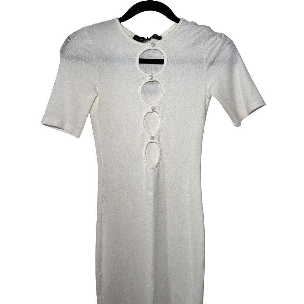 Lioness Women's White and Cream Dress